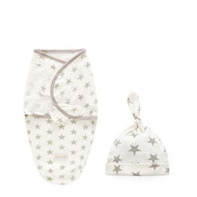 Load image into Gallery viewer, Baby Swaddle Blanket With Cap For Newborn Wrap Cotton Swaddling Bag Baby Envelope Sleep sack  Blanket .
