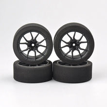 Load image into Gallery viewer, 4Pcs/Set Foam Tire and Wheel Rims with 3mm Offset and 12mm Hex fit 1:10 Scale HSP HPI RC Rally Racing on Road Car Accessories
