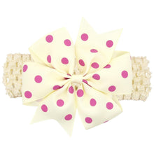 Load image into Gallery viewer, Modern Luxury Children Dot Bow Wide Hair Head Band Headband Headwear For Girls Baby
