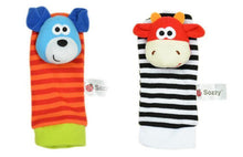 Load image into Gallery viewer, Modern Baby Toy Socks Plush Garden Bug Wrist Rattle Styles Educational Toys Cute Bright Color For Kids
