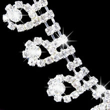 Load image into Gallery viewer, Women&#39;s Bridal Romantic Rhinestone Wedding Party Pendant Necklace Earrings Bling Jewelry Set
