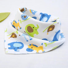 Load image into Gallery viewer, Cute Breathable Bibs Baby Feeding Cartoon Printing Super Absorbent Triangle Scarf Bib Cotton For Newborn Infant Girls And Boys
