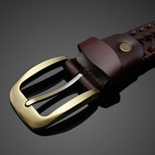 Load image into Gallery viewer, DINISITON Woven belt genuine leather women's straps man belts Wide girdle Male cow skin vintage fashion brand ceinture femme
