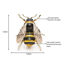 Load image into Gallery viewer, Wuli&amp;Baby Enamel Bumblebee Brooches Men Women&#39;s Alloy Yellow Bee Insect Brooch Christmas Gift Broche Banquet Pins
