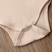 Load image into Gallery viewer, Newborn Infant Baby Girl Boy Ribbed Bodysuit  Ruffle  Long Sleeve One-Pieces Solid Jumpsuit Outfits For Girls
