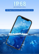 Load image into Gallery viewer, Underwater Case For iPhone Case Shockproof Diving Waterproof Case For iPhone 12 11 Pro Max XS MAX XR Cover Phone Full Body Shockproof Case for iPhone 12 Pro Max Case with Screen Protector Dust Proof Phone Case Cover for iPhone
