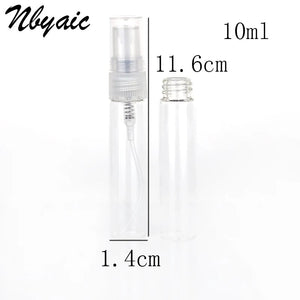 Nbyaic 5Pcs  Portable Mini Perfume Bottle Glass Empty Bottle Cosmetics Bottled Toner Spray Bottle Nebulizer 2ml 3ml 5ml 10ml