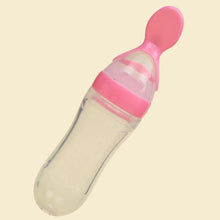 Load image into Gallery viewer, Safety Infant Baby Silicone Feeding With Spoon Feeder Food Rice Cereal Bottle For Best Gift For Kids and Baby

