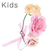 Load image into Gallery viewer, Luxury Handamde Mommy and Baby  Flower Headband Large Flower Crown Mother Kids Flowers  Headwear For Celebration
