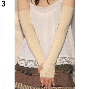 Women's Cotton UV Protection Arm Warmer 2pcs Summer Arm Sleeves Women Men  Anti UV Armwarmer Long Fingerless Gloves Arm Sleeves