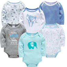 Load image into Gallery viewer, 3/6 PCS Kavkas Cotton Baby Bodysuit Long Sleeve Set for Newborn Boys &amp; Girls 0–12 Months

