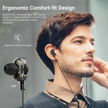 Load image into Gallery viewer, STEVVEX Wired Earphone Headphones with Microphone Dual Driver Phone Earphones Type C Ear phones
