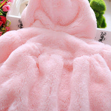 Load image into Gallery viewer, Winter Baby Girls Fur Warm with Cute Rabbit Ears Cloak Coat In Elegant Modern Style For Baby Girls
