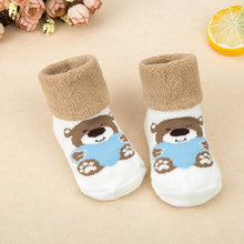 Load image into Gallery viewer, 1 Pair Newborn Cotton Striped Warm Slippers Socks For Baby Girls And Boys Very Comfortable And Soft Material
