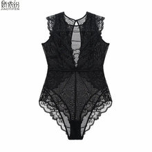 Load image into Gallery viewer, JYF Brand Vintage Sexy Onesies Ultra thin Lace Sleeveless Sleepwear Backless Transparent Mesh Cozy Soft Women's Pajamas

