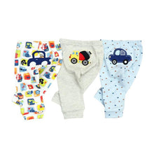 Load image into Gallery viewer, 3/4PCS/SET Newborn Pants Cartoon Design Four Seasons Baby 100%Cotton Soft Girl Pants Baby Boy trousers Pants 0-24M For Kids
