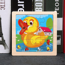 Load image into Gallery viewer, 10pcs Of Wood Puzzle Baby Young Children Early Lessons Learned Intelligence Cartoon Animal Puzzle Wooden Toys Education Puzzles
