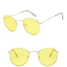Load image into Gallery viewer, Leon Elegant Unisex Woman and Man Classic Round  Sunglasses Designer Glasses Lady Round Luxury Retro Sunglasses With Vintage Mirror Oculos De Sol Gafas
