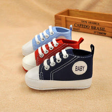 Load image into Gallery viewer, Classic Canvas Newborn Baby Boys Girls First Walkers Toddler Soft Sole Anti-slip Sneakers
