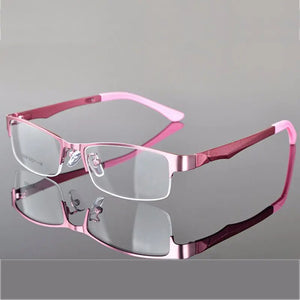 Reven Jate Half Rimless Eyeglasses Frame Optical Prescription Semi-Rim Glasses Frame For Women's Eyewear Female Armacao Oculos