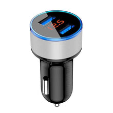 Load image into Gallery viewer, Portable Mini Fast Charger Dual USB Car Durable Phone Charger 5V 3.1A With LED Display Universal Lightweight Phone Charger
