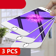Load image into Gallery viewer, 3Pcs/lot for iphone glass Protective glass iphone Full Cover Tempered Glass for iphone 6 7 8 Screen Protector For iphone 8 Plus Full Coverage Tempered Glass Screen Protector Film Edge

