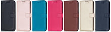 Load image into Gallery viewer, Solid Color Leather Wallet Case For iPhone 14 XS MAX 11 Pro 12 mini 13 Flip Cover Card Slot Mobile Phone Case  Wallet Mobile Phone Case Leather Flip Case Wallet Colorful Protective Case
