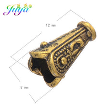 Load image into Gallery viewer, Juya 30pcs/Lot Wholesale DIY Women&#39;s Jewelry Findings Antique Gold/Silver Color Bead Caps For Tassels Earrings Jewelry Making

