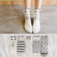 Load image into Gallery viewer, 5pairs 100% Cotton Unisex Baby Socks for Girls&amp;boys Children Soft Winter Cute Cartoon Socks Set For Baby
