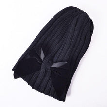 Load image into Gallery viewer, Modern Trend Big Bows Knitted Baby Girl Hat Cap Warm Kids baby winter Hat For Girls
