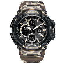 Load image into Gallery viewer, Army Green Modern Sport  Waterproof 50M Men Watches With LED Digital Display In Military Armi Relogio Masculino Style
