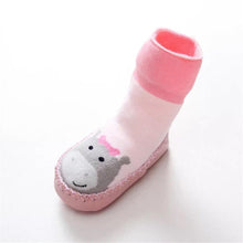 Load image into Gallery viewer, Baby Warm Stretchy  Booties Sock With Rubber Soles For Newborn Baby Girl And Boy Socks Slipper
