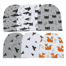 Load image into Gallery viewer, New Cotton Baby Cartoon Print Newborn Hat Elastic Toddler Infant Cap For Girls and Boys Kids
