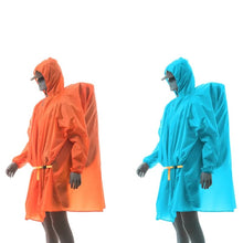 Load image into Gallery viewer, 3F UL Gear Single Person Poncho Ultralight Hiking Cycling Raincoat Outdoor Awning Camping  15D Silicone 210T
