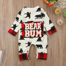 Load image into Gallery viewer, Newborn Baby Boy Girl Clothes Bear Long Sleeve letter print Jumpsuit Romper Playsuit Outfits For Boys
