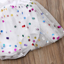 Load image into Gallery viewer, Newborn Infant Baby Girl Romper with Sequin Dot Tulle Dress Outfits for Toddler Girls Dress For Birthday And Party
