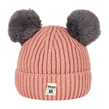 Load image into Gallery viewer, Modern Trend New Baby Beanies Hats Children Knitted Pompom Winter Autumn Cute Cap  Warm Girl Hat With Two Balls
