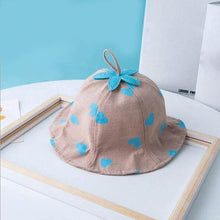 Load image into Gallery viewer, Baby Sun Hat Heart Print Baby Boy/Girl Hat Outdoor Kids Bucket Hat Children Hat Baby Beach Caps Beanie For Girls
