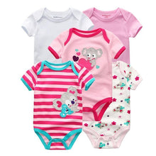 Load image into Gallery viewer, 5 PC Baby Summer High Quality Striped Rompers Jumpsuit For Boy &amp; Girls Comfortable Clothes
