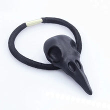 Load image into Gallery viewer, Punk Gothic Metal Crow Skull Hairband Pony Tail Holder Elastic Hair Rope Tie Headwear Women&#39;s Accessories
