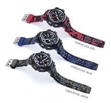 Load image into Gallery viewer, Army Green Modern Sport  Waterproof 50M Men Watches With LED Digital Display In Military Armi Relogio Masculino Style
