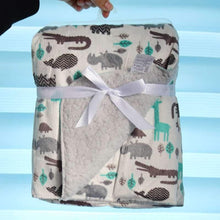 Load image into Gallery viewer, Baby Blankets New Layer Coral Fleece Infant Swaddle  Wrap Owl Printed Newborn Baby Bedding Blanket
