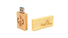 Load image into Gallery viewer, JASTER Wooden Block USB 3.0 Flash Drive Red Wood Pendrive 4GB 8GB 16GB 32GB 64GB 128GB Memory Stick U Disk Gift
