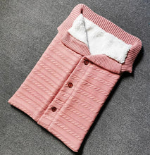 Load image into Gallery viewer, Handmade Wool Warm Baby Blanket Soft Baby Sleeping Bag Cotton Knitting Envelope Newborn Swadding Wrap Stroller blankets Gift for Shower
