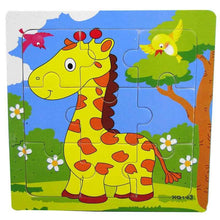 Load image into Gallery viewer, 1 Pcs Animal Wooden Puzzles For Children In Wooden 3D Mosaic Puzzles Kids Educational Toys Design  For Baby Birthday Gifts
