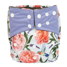 Load image into Gallery viewer, Luxury Charcoal Bamboo Baby Cloth Diaper Nappy Washable Reusable Double Gusset Square Tabs Nappies for Baby and Kids

