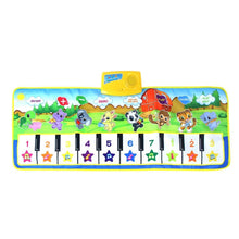 Load image into Gallery viewer, Animals Musical Mat Carpet with 10 Keys Record Function Animal Sounds Play Touch Piano Educational Toys For Kids
