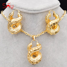 Load image into Gallery viewer, Sunny Jewelry Big Hoop Earrings Pendant Necklace Women&#39;s Copper Cross Number Eight Trendy New Arrivals Jewelry Sets For Party
