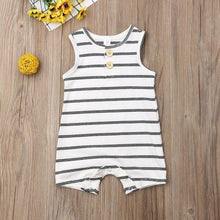 Load image into Gallery viewer, Summer Clothing Newborn Infant Baby Boy/Girl Striped Romper Sleeveless Outfit Jumpsuit Pajamas
