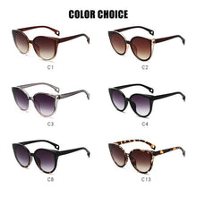 Load image into Gallery viewer, Luxury Modern Elegant Lady  Sunglasses WIth  Cat Eye Women Eyewear  Plastic Frame Clear Lens With  UV400 Protection

